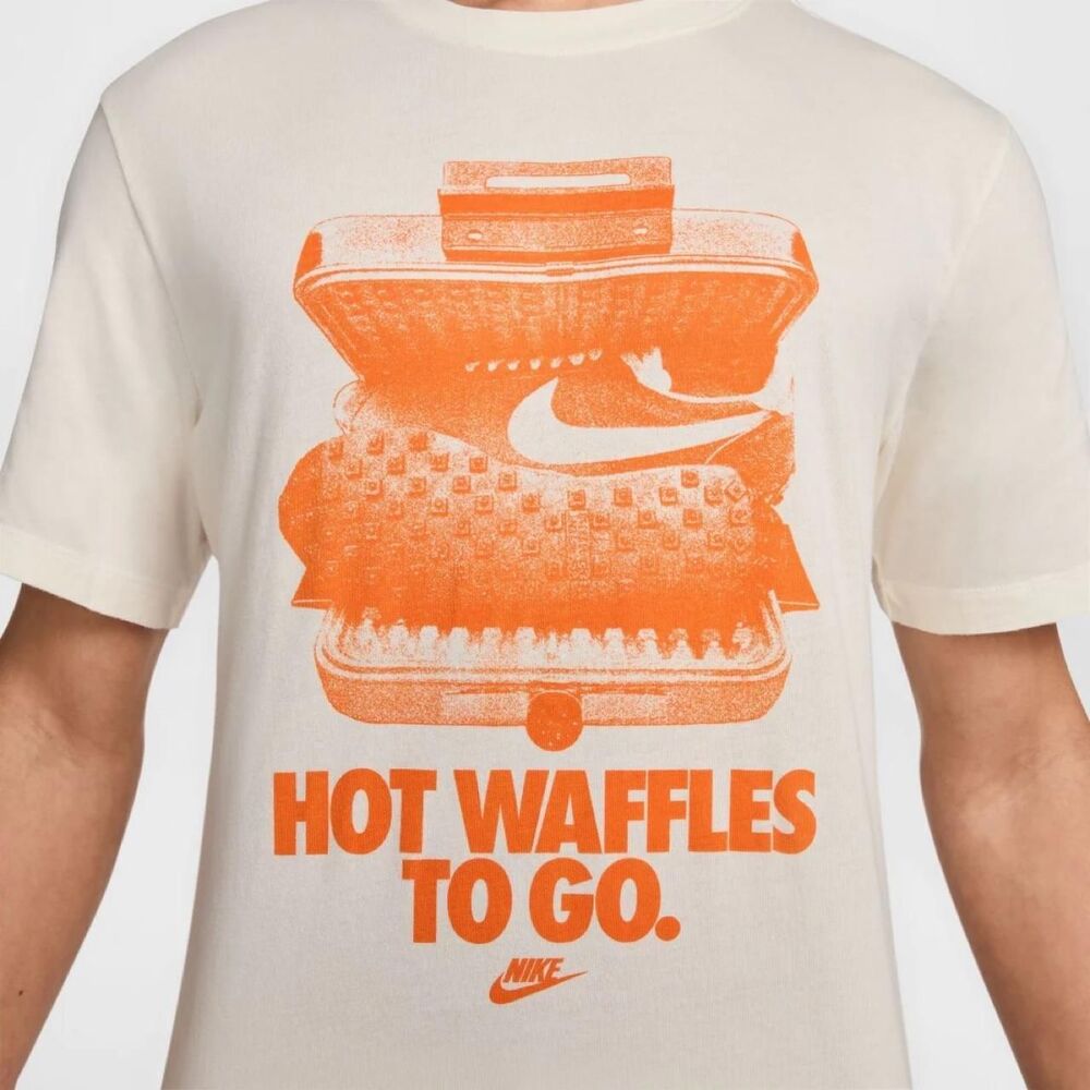 Nike Men's White and Cream T-shirt